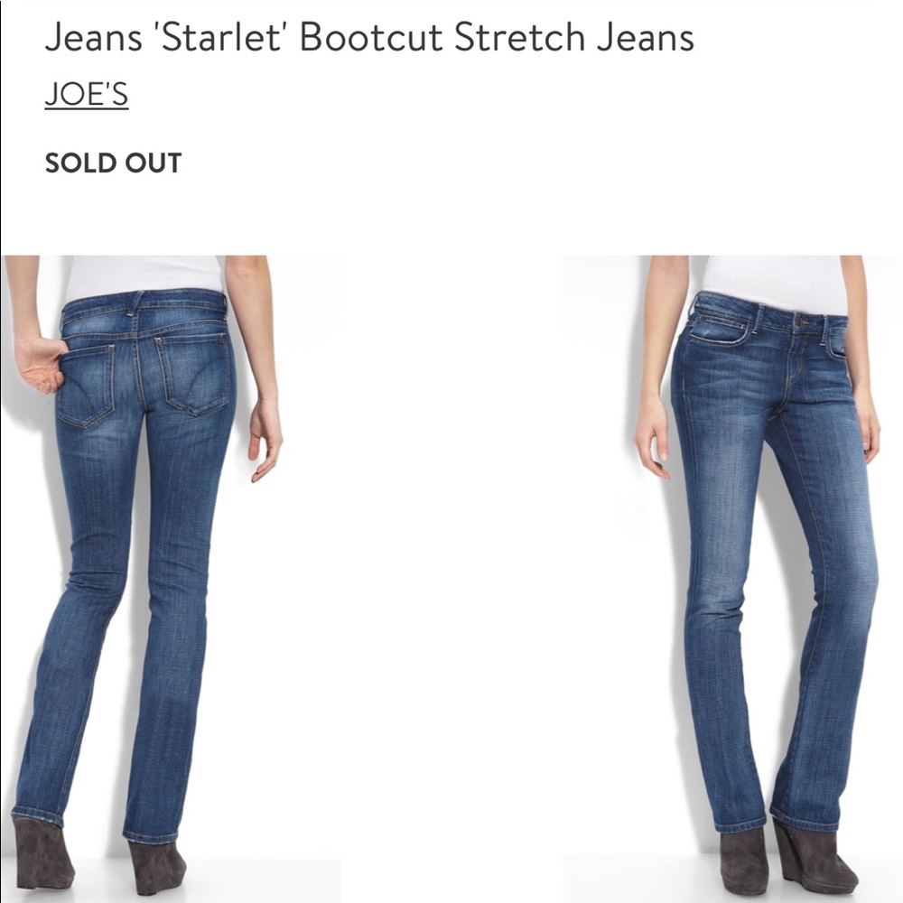 Joe’s “Starlet” bootcut stretch jeans